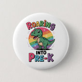 Eerste dag van Pre-K terug naar school  Ronde Button 5,7 Cm (Voorkant)