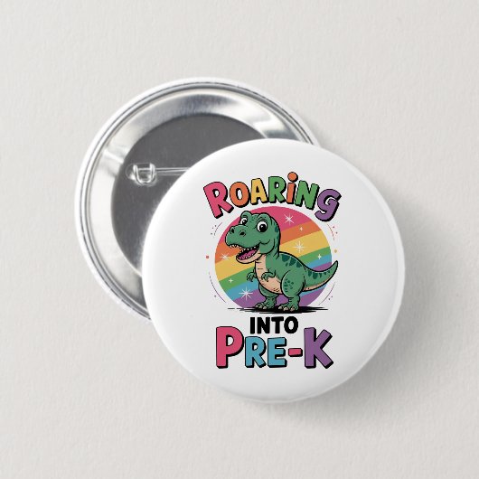 Eerste dag van Pre-K terug naar school  Ronde Button 5,7 Cm (Voorkant /achterkant)