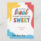 Eerste dag van school cadeau Kaart houder (Voorkant / Achterkant)