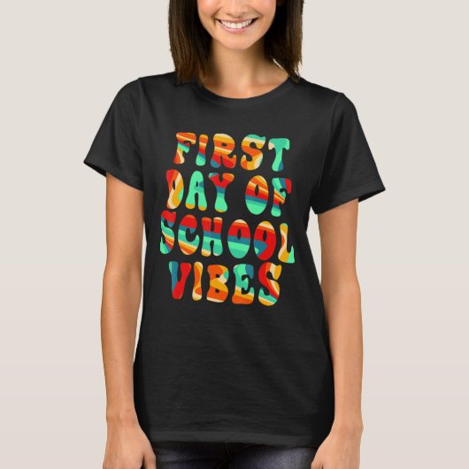 Eerste dag van schoolbloemen t-shirt (Voorkant)