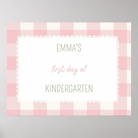 Eerste dag van schoolbord poster (Voorkant)