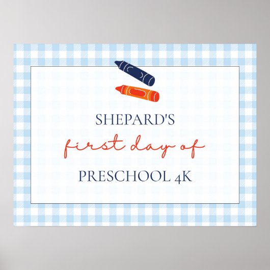 Eerste dag van schoolbord poster (Voorkant)