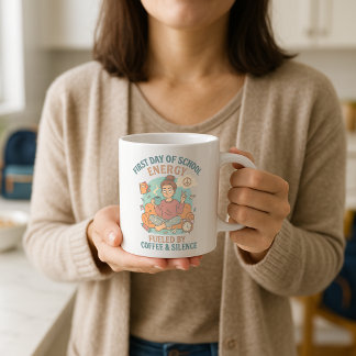 Eerste dag van schoolenergie gevoed door stilte en koffiemok