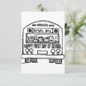 Eerste dag van schoolklas 1 bedankkaart (Staand voorkant)