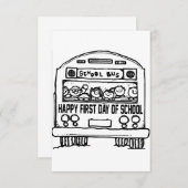 Eerste dag van schoolklas 1 bedankkaart (Voorkant / Achterkant)