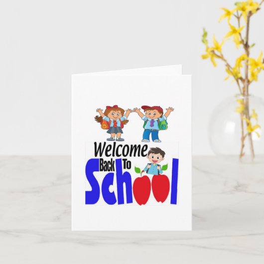 Eerste dag van schoolklas 1 kaart (Gele Bloem)