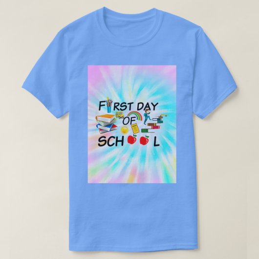 Eerste dag van schoolleraren busstudenten m t-shirt (Design voorkant)