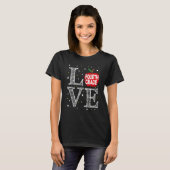Eerste dag van schoolliefde vierde graad terug naa t-shirt (Voorkant volledig)