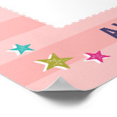 Eerste dag van schoolroze band Foto Lijst Cutout Poster (Hoek)