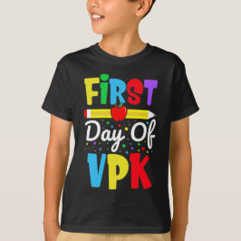 Eerste dag van VPK Rainbow Preschool Kinderen T-shirt
