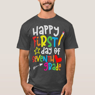Eerste dag van zevende leerkracht t-shirt