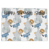 Eerste dag verjaardag groot cadeauzakje (Achterkant)