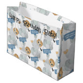 Eerste dag verjaardag groot cadeauzakje (Voorkant Gekanteld)