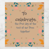 Eerste dag wijn etiket (Enkel label)