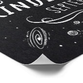 Eerste dag zwarte schoolbord buitenruimte poster (Hoek)