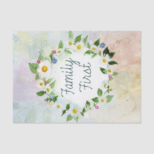 Eerste dagencyclus Pasen familie Tissuepapier (Voorkant)