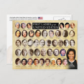 Eerste Dames in de Verenigde Staten van Amerika Briefkaart (Voorkant / Achterkant)