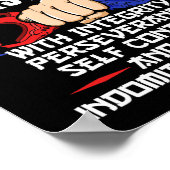 Eerste Dan Taekwondo Gift 5 Tenets Oath Belt Level Poster (Hoek)