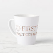 Eerste dans, perfect geoefend  latte mok (Linkerhoek)