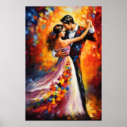 Eerste dans Romantische paar kunst Poster (Voorkant)