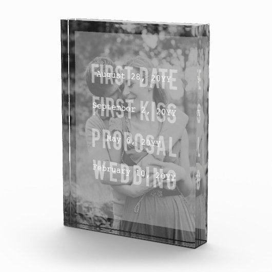 Eerste date eerste kus huwelijksaanzoek speciale d fotoblokken (Rechts)