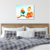 Eerste date van elfje canvas afdruk (Insitu (Slaapkamer))
