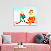 Eerste date van elfje canvas afdruk (Insitu (Woonkamer))
