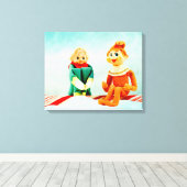 Eerste date van elfje canvas afdruk (Insitu (Houten vloer))