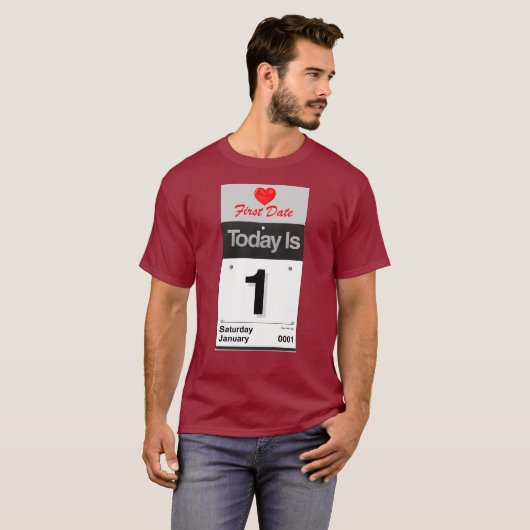 Eerste datum t-shirt (Voorkant volledig)