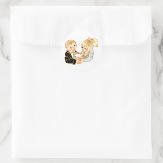 Eerste datumherinneringen ronde sticker (Tas)