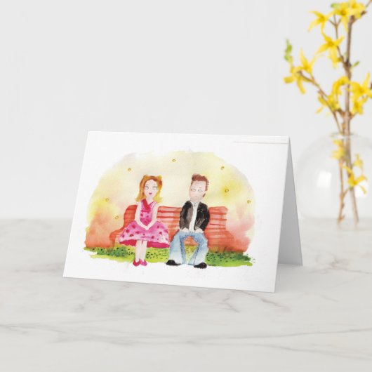 Eerste datumkaart kaart (Gele Bloem)