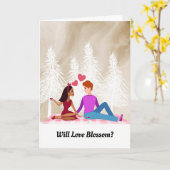 Eerste datumpaar op picknick kaart (Gele Bloem)