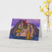 Eerste de verjaardagskaart twee leuk lapwerk Drago Kaart (Gele Bloem)