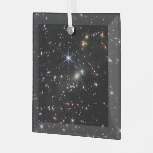 Eerste Deep Field of Universe van James Webb Glas Ornament (Voorkant links)