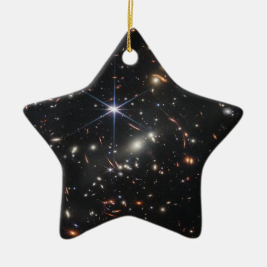 Eerste Deep Field of Universe van James Webb Keramisch Ornament (Voorkant)