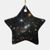 Eerste Deep Field of Universe van James Webb Keramisch Ornament (Achterkant)