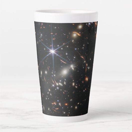 Eerste Deep Field of Universe van James Webb Latte Mok (Voorkant)