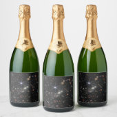 Eerste Deep Field of Universe van James Webb Sparkling Wijnetiket (Flessen)