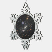Eerste Deep Field of Universe van James Webb Tin Sneeuwvlok Ornament (Rechts)