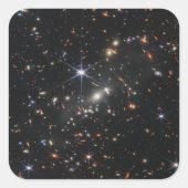 Eerste Deep Field of Universe van James Webb Vierkante Sticker (Voorkant)