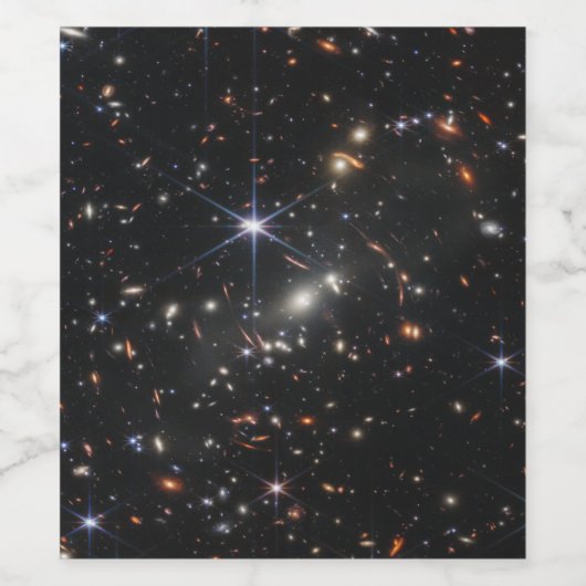 Eerste Deep Field of Universe van James Webb Wijn Etiket (Enkel label)
