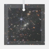 Eerste Deep Field van het heelal van James webb Glas Ornament (Voorkant)