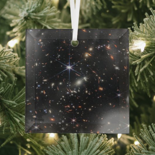 Eerste Deep Field van het heelal van James webb Glas Ornament (Insitu)