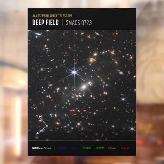 Eerste Deep Field van het heelal van James Webb Raamsticker (Vel 2)