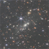 Eerste Deep Field van het heelal van James webb Sticker (Voorkant)