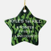 "EERSTE DEER"-versiering Keramisch Ornament (Voorkant)