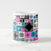 Eerste dingen eerste theepauze! Grappig Magenta & Grote Koffiekop (Voorkant)