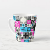 Eerste dingen eerste theepauze! Grappig Magenta & Latte Mok (Linkerhoek)