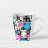 Eerste dingen eerste theepauze! Grappig Magenta &  Latte Mok (Rechts)