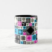 Eerste dingen eerste theepauze! Grappig Magenta & Tweekleurige Koffiemok (Center)